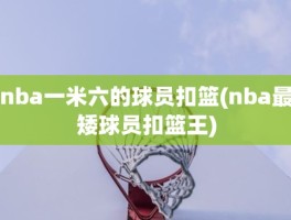 nba一米六的球员扣篮(nba最矮球员扣篮王)