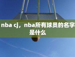 nba cj，nba所有球员的名字是什么