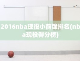 2016nba现役小前锋排名(nba现役得分榜)