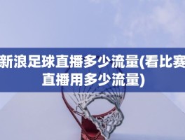 新浪足球直播多少流量(看比赛直播用多少流量)