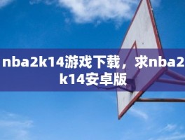 nba2k14游戏下载，求nba2k14安卓版