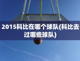 2015科比在哪个球队(科比去过哪些球队)