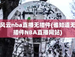 风云nba直播无插件(谁知道无插件NBA直播网站)