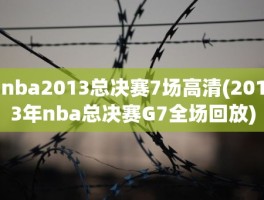 nba2013总决赛7场高清(2013年nba总决赛G7全场回放)