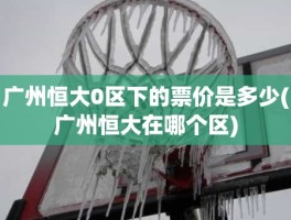 广州恒大0区下的票价是多少(广州恒大在哪个区)