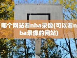 哪个网站看nba录像(可以看nba录像的网站)