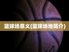 篮球场意义(篮球场地简介)