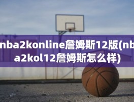 nba2konline詹姆斯12版(nba2kol12詹姆斯怎么样)