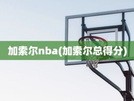 加索尔nba(加索尔总得分)