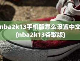 nba2k13手机版怎么设置中文(nba2k13谷歌版)