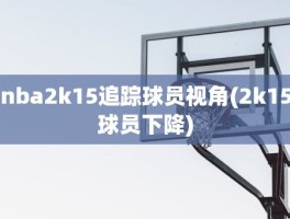 nba2k15追踪球员视角(2k15球员下降)