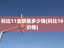 科比11全明星多少钱(科比10价格)