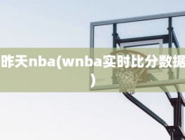 昨天nba(wnba实时比分数据)