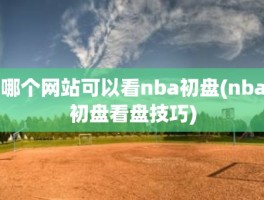 哪个网站可以看nba初盘(nba初盘看盘技巧)