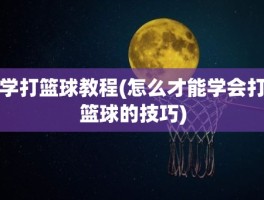 学打篮球教程(怎么才能学会打篮球的技巧)