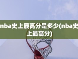 nba史上最高分是多少(nba史上最高分)