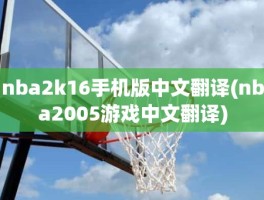 nba2k16手机版中文翻译(nba2005游戏中文翻译)