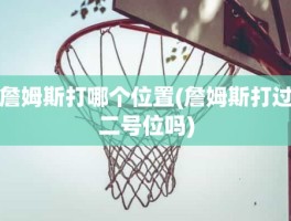 詹姆斯打哪个位置(詹姆斯打过二号位吗)