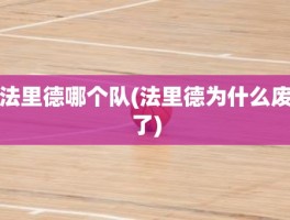 法里德哪个队(法里德为什么废了)