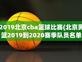 2019北京cba篮球比赛(北京男篮2019到2020赛季队员名单)