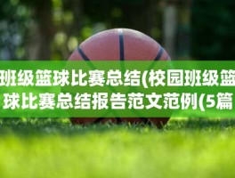 班级篮球比赛总结(校园班级篮球比赛总结报告范文范例(5篇))