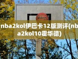 nba2kol伊巴卡12版测评(nba2kol10霍华德)