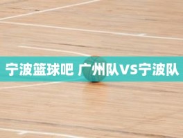 宁波篮球吧 广州队VS宁波队