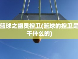 篮球之幽灵控卫(篮球的控卫是干什么的)