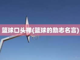 篮球口头禅(篮球的励志名言)