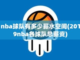 nba球队有多少薪水空间(2019nba各球队总薪资)