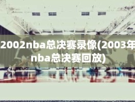 2002nba总决赛录像(2003年nba总决赛回放)