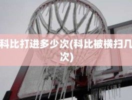 科比打进多少次(科比被横扫几次)