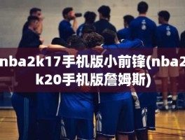 nba2k17手机版小前锋(nba2k20手机版詹姆斯)