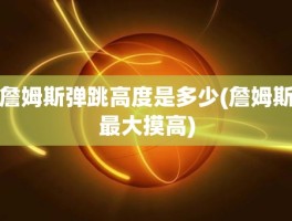 詹姆斯弹跳高度是多少(詹姆斯最大摸高)