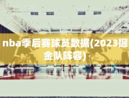 nba季后赛球员数据(2023掘金队阵容)