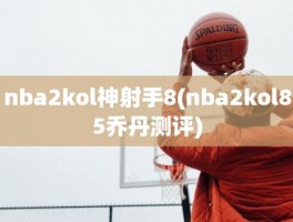 nba2kol神射手8(nba2kol85乔丹测评)