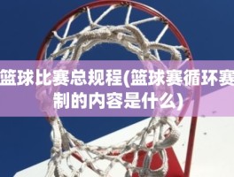 篮球比赛总规程(篮球赛循环赛制的内容是什么)