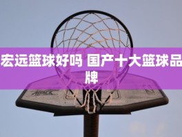 宏远篮球好吗 国产十大篮球品牌