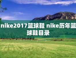 nike2017篮球鞋 nike历年篮球鞋目录