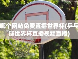 哪个网站免费直播世界杯(乒乓球世界杯直播视频直播)