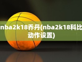 nba2k18乔丹(nba2k18科比动作设置)