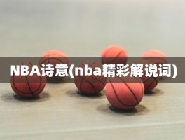 NBA诗意(nba精彩解说词)