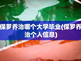 保罗乔治哪个大学毕业(保罗乔治个人信息)