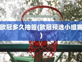 欧冠多久抽签(欧冠预选小组赛)