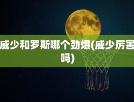 威少和罗斯哪个劲爆(威少厉害吗)