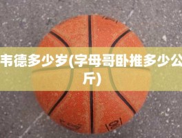 韦德多少岁(字母哥卧推多少公斤)