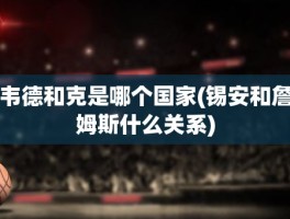韦德和克是哪个国家(锡安和詹姆斯什么关系)