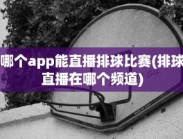 哪个app能直播排球比赛(排球直播在哪个频道)