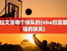 拉文是哪个球队的(nba扣篮最强的球员)