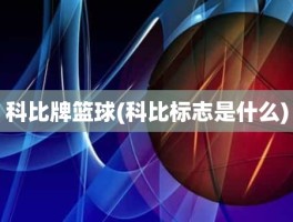 科比牌篮球(科比标志是什么)